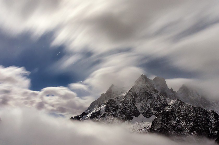Entre nubes y glaciares